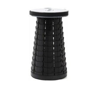 Mini Max Portable Collapsible Telescoping Stool with Handle, Grey/Black
